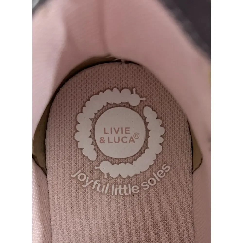 Live & Luca Girls Ankle Boots US 1Y Leather Gray Flower Cutout Zipper